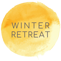 winter retreat button